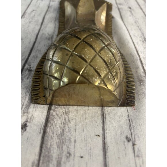 Vintage Brass Ornate Decorative Pineapple Wall Pocket Sconce Vintage Brass - Picture 2 of 12